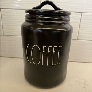 Rae Dunn Matte Black Coffee Canister